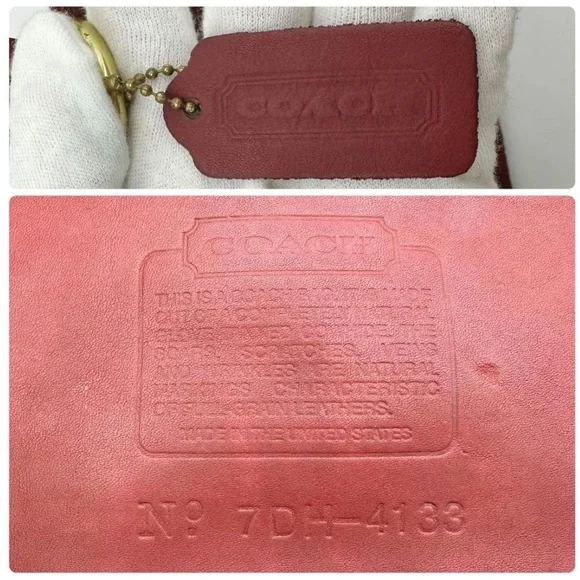 Coach Red Leather Tote Bag - Picture 7 of 10